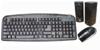 KIT HEYDOIT TASTIERA MULTIMEDIALE CON 9 TASTI FUNZIONE + MOUSE OTTICO + CASSE, COL. NERO