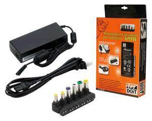 ALIMENTATORE Universale per Notebook 120W, 19V ,Dotato di 6 differenti connettori 