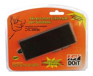 ALIMENTATORE Universale da RETE per Notebook, 70W. Compatibile con tutti i Notebook con alimentazione da 15 a 24V