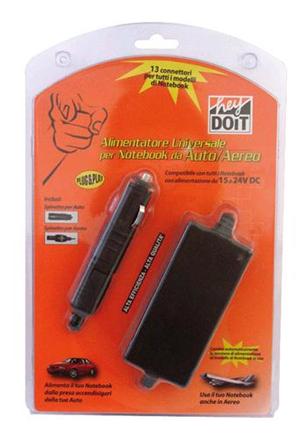ALIMENTATORE Universale da AUTO/ AEREO, per Notebook, 70W
