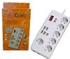 CIABATTA ELETTRICA 6 POSTI Shuko + RJ11 + USB Colore bianco