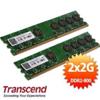 DDR2 KIT DA 2 X 2GB (4GB)  800 TRANSCEND, 100% DUAL CHANNEL TESTED