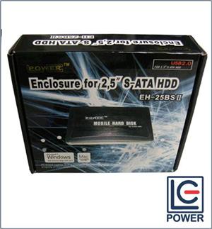 BOX ESTERNO LC-POWER USB 2.0 PER HDD SATA DA 2,5" EH-25BSII