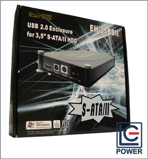 BOX ESTERNO LC-POWER USB 2.0/SATA PER HDD SATA DA 3,5" EH-35BSII