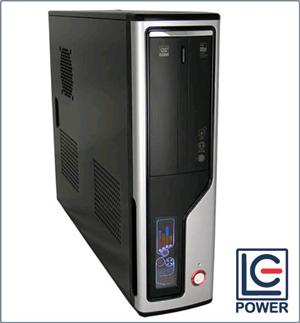 CASE LC-POWER 3049S-BS SLIM ATX, PSU 420W V1.3 DISPLAY NERO/SILVER