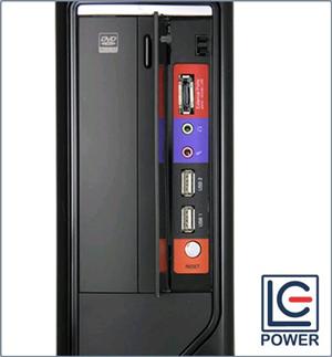CASE LC-POWER 3049S-BS SLIM ATX, PSU 420W V1.3 DISPLAY NERO/SILVER