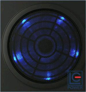CASE LC-POWER 909BAD ATX, NO PSU NERO 220MM BLUE LIGHT FAN, DISPLAY