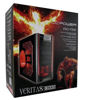 CASE LC-POWER PRO-920R VERITAS_3009 ATX, NO PSU NERO/ROSSO HD-AUDIO