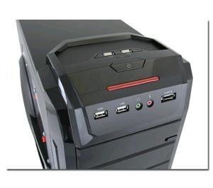 CASE LC-POWER PRO-917B TITUS_X ATX, NO PSU NERO/ROSSO HD-AUDIO