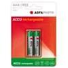 BATTERIE AGFA 2 PILE RICARICABILI AAAMINI STILO 1000mAh HR03 
