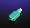 CAVO ADATTATORE USB (F) - PS/2 (M)  GREEN