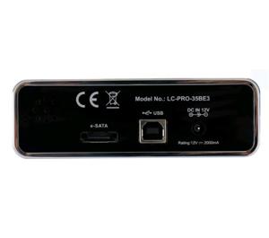 BOX ESTERNO LC-POWER USB 2.0/E-SATA PER HDD SATA DA 3,5" EH-35BE3