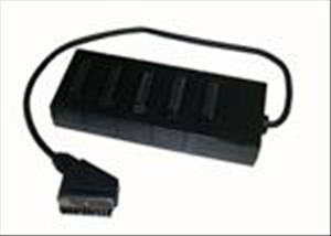 CAVO Box SCART con 5 Prese Scart F + cavo con 1 connettore Scart M