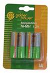 BATTERIE RICARICABILI AL NI-MH DA 1,2V-2300MA, TIPO AA, CONF.BLISTER DA 4 PZ.