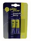 BATTERIE RICARICABILI AL NI-MH DA 1,2V-750MA, TIPO AA,  CONF.BLISTER DA 2 PZ.