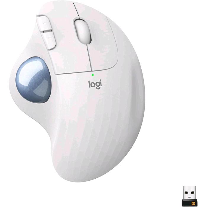 MOUSE LOGITECH WIRELESS Bluetooth ERGO M575 Mouse Trackball Wireless -  Facile controllo con il pollice, Tracciamento fluido, Design ergonomico e  confortevole, per Windows, PC e Mac, Bianco - Proservice srl
