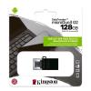 PEN DRIVE KINGSTON 128GB DTDUO3G2/128GB Micro USB +USB 3.0 80MB/s in lettura 