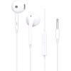 AURICOLARE jack ORIGINALI OPPO da 3,5 mm, con controllo remoto in-line, compatibile con gli smartphones OPPO con connettore 3.5 mm [A15, A16, A53, A53s, A72, A73, A91], Colore Bianco