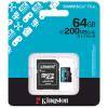 MICRO SECURE DIGITAL 64GB Go Plus GEN4 200MB/S A2 U3 V30 KINGSTON Class10 ,SDCG4/64GB