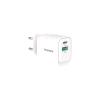 Caricatore Adattatore Universale Vultech CC33-1C1A 1 Porta Type-C PD30+ 1 Porta USB QC3.0 GaN PPS 33W- Bianco Dimensioni Compatte