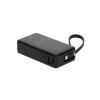 Power Bank VPB-LP10BK con schermo LCD 10000 mAh USB e Type C QuickCharge 35W PPS Nero - Cavo integrato