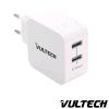 Caricatore Adattatore Universale Vultech CC-224WH 2 Porte Usb 4,8A 24W - Bianco