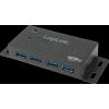 HUB 4 PORTE USB 3.0 LOGILINK UA0149 CON ALIMENTATORE, IN METALLO