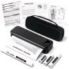 STAMPANTE TATTMUSE Portatile A4 Kit, Stampante Termica Compatibile Connessione Bluetooth e USB, Con Custodia per il Trasporto e 4 Rotoli di Carta 