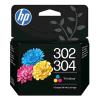 CARTUCCIA HP N.302/304 B7RT6AE TRICROMIA 100PG X OFFICEJET/ENVY/DESKJET COLORE:   CIANO, MAGENTA, GIALLO  