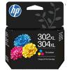 CARTUCCIA HP N.302/304XL TRI-COL CIANO, MAGENTA, GIALLO B7RT8AE X DSKJET 11XX 21XX 36XX ENVY 45XX OFFICEJET 38XX,46XX