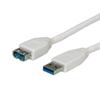 CAVO PROLUNGA USB 3.0 DA 1,8mt Bianco Type A M/F Cod. 11.99.8978-50 
