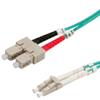 CAVO/BRETELLA IN FIBRA OTTICA FO Multi 50/125 LC/SC OM3 0,5mt Turchese (21.99.8710-10)