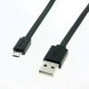 Cavo  USB 2.0 1,0mt Black Type USB A/F Micro B/M 